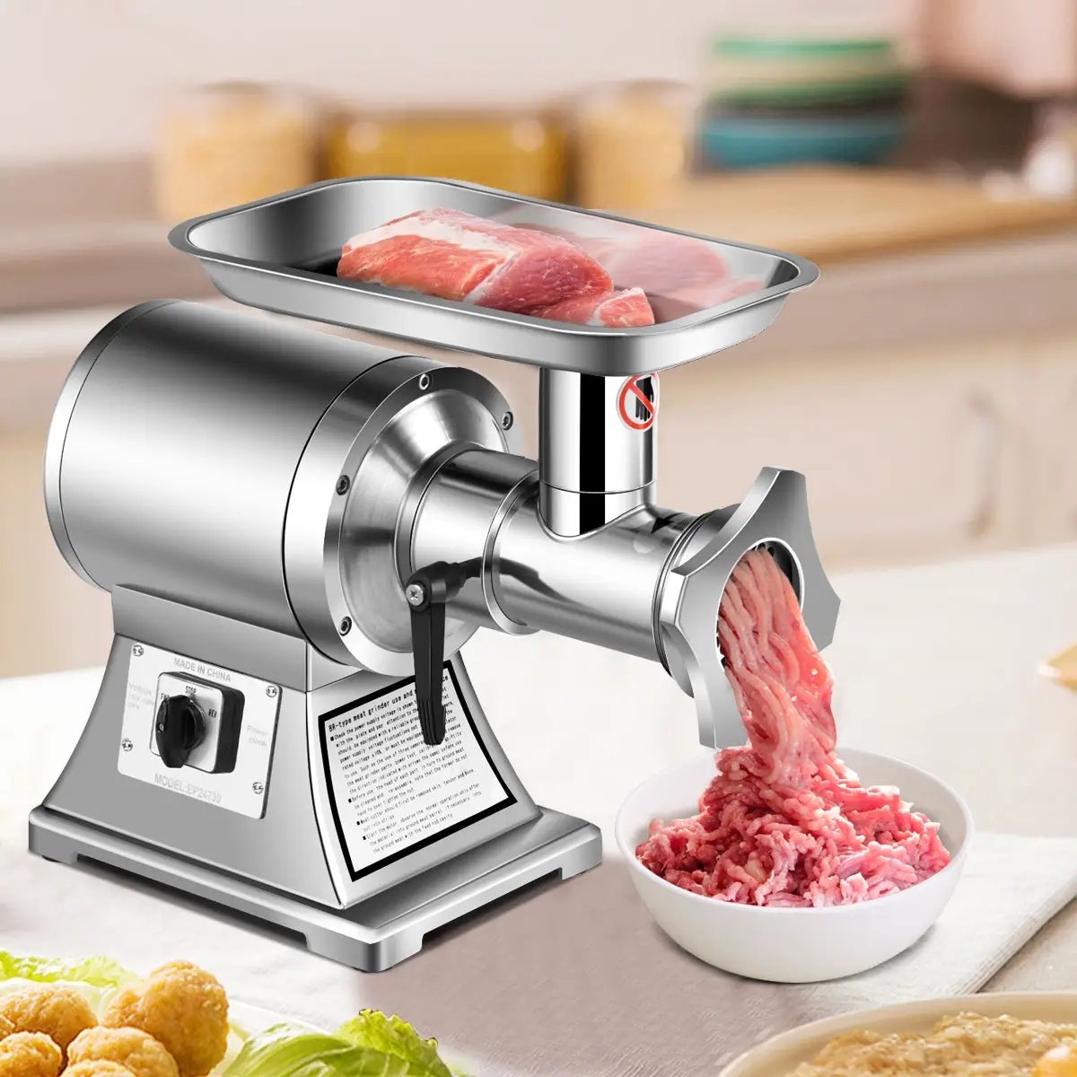 Heavy Duty 1.5HP 1100W 550LB/h Commercial Grade Meat Grinder by DirectDeals