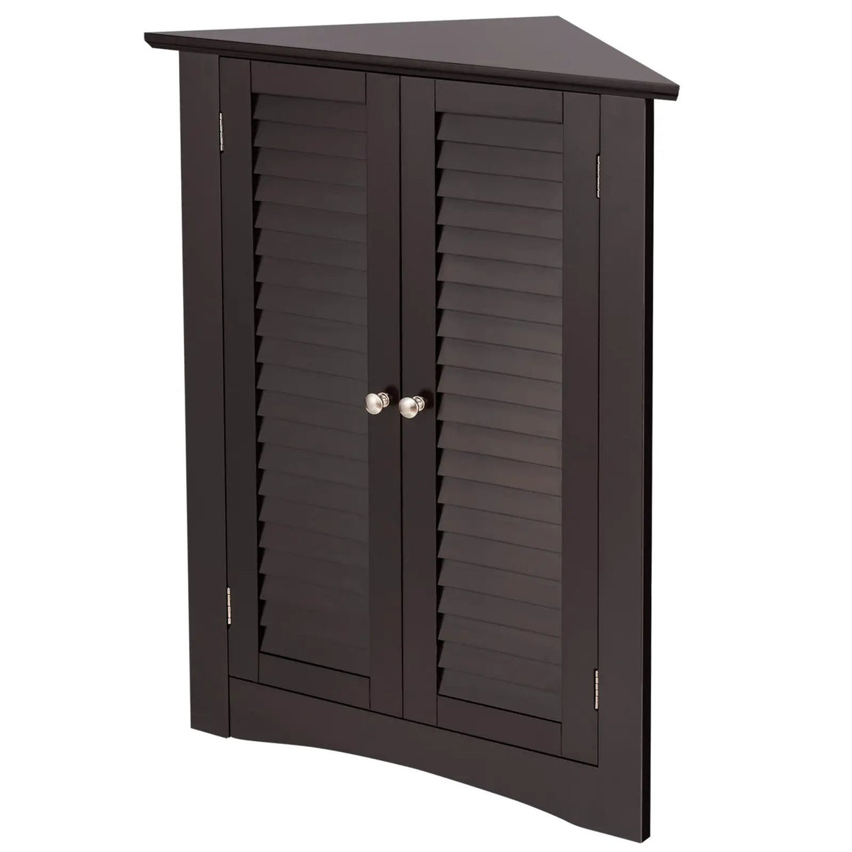Bathroom Corner Storage Freestanding Floor Cabinet with Shutter Door, photo 22 of 24
