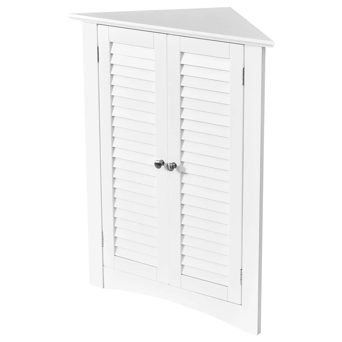 Bathroom Corner Storage Freestanding Floor Cabinet with Shutter Door, photo 23 of 24
