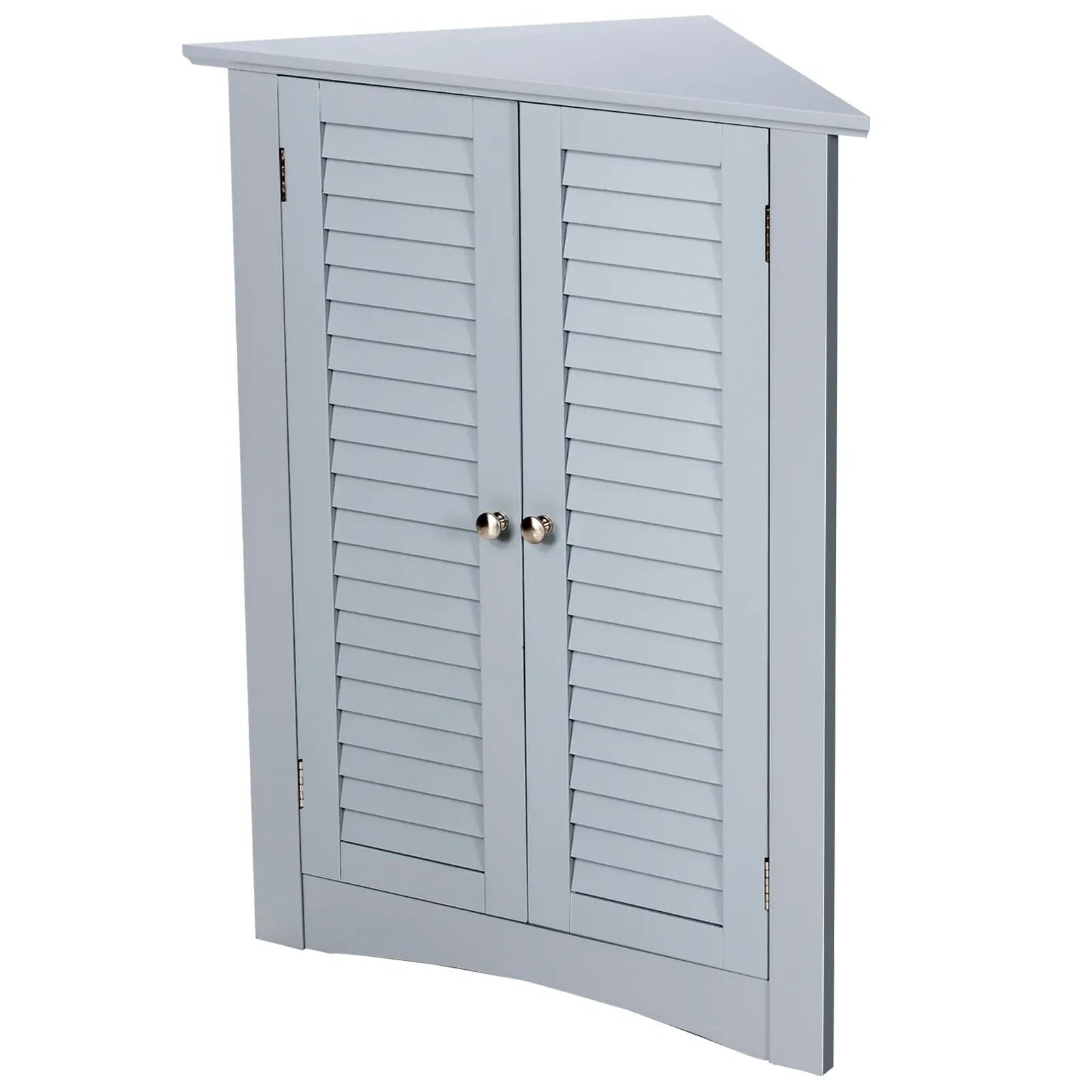 Bathroom Corner Storage Freestanding Floor Cabinet with Shutter Door by DirectDeals