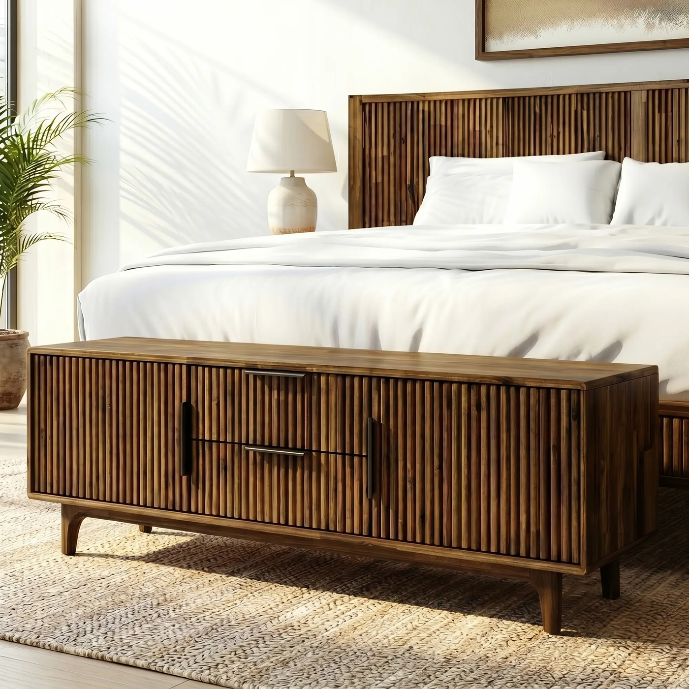 Bosk Solid Wood Storage Bench by Megsu