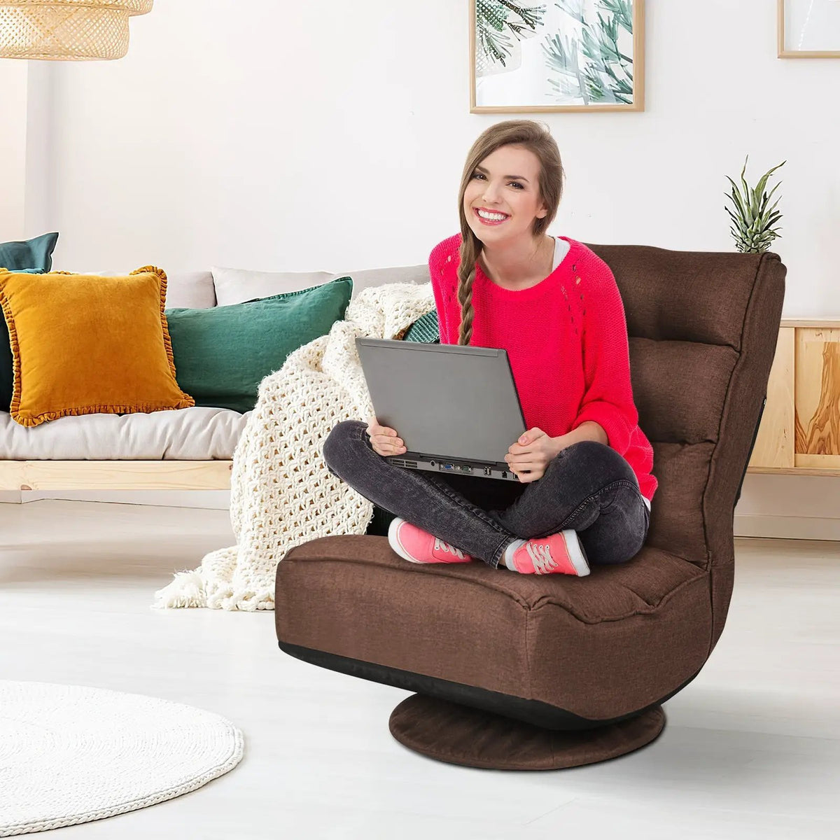 5-Position Folding Floor Gaming Chair, photo 2 of 56