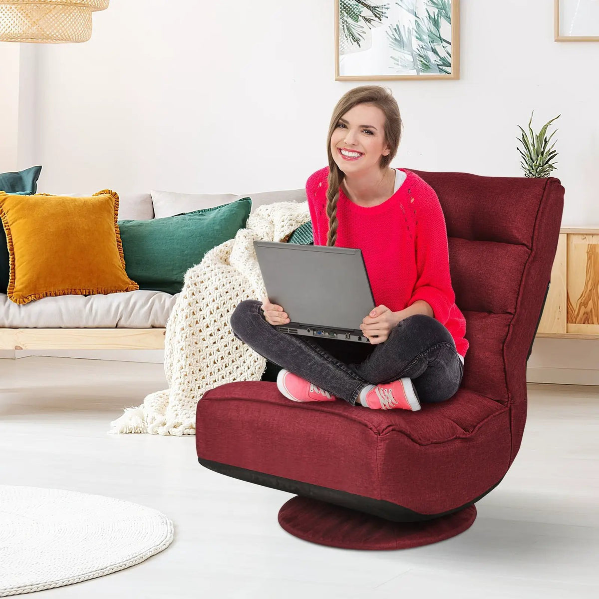 5-Position Folding Floor Gaming Chair, photo 7 of 56
