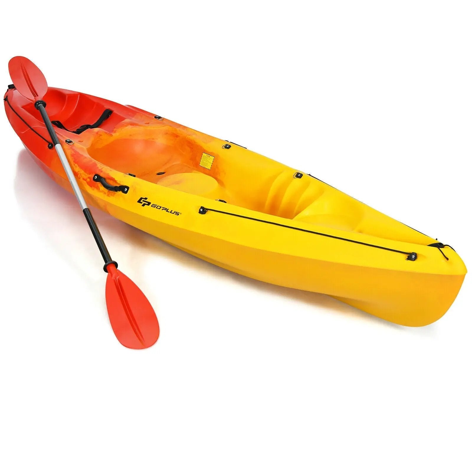 Single Sit-on-Top Kayak with Detachable Aluminum Paddle-Yellow by DirectDeals