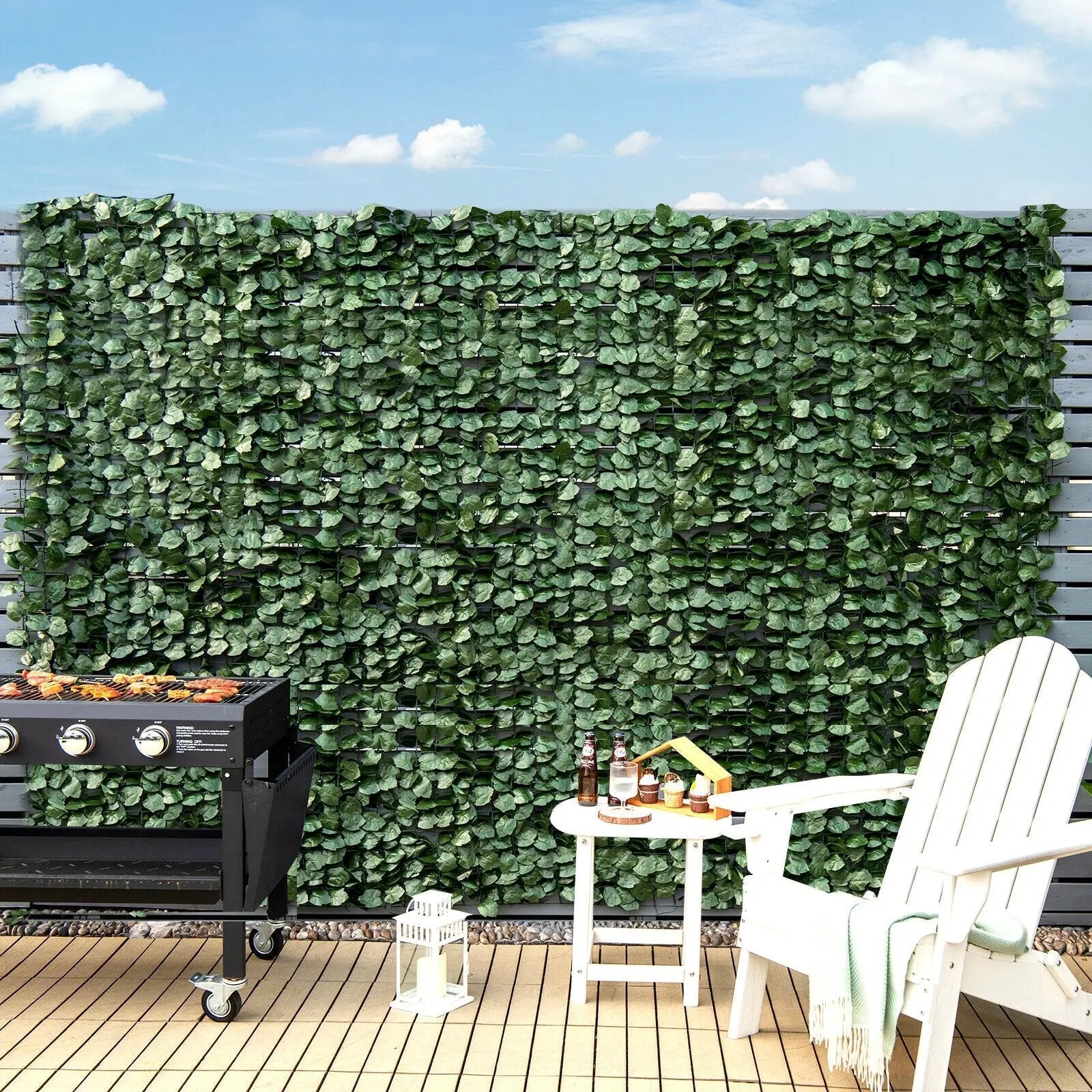 Artificial Ivy Privacy Fence Screen 118 x 39 Inch (4 Pieces) by DirectDeals