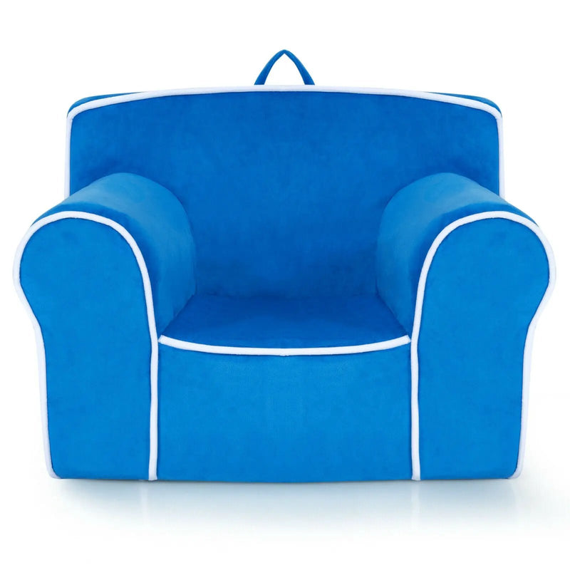 Upholstered Kids Sofa with Velvet Fabric and High-Quality Sponge by DirectDeals
