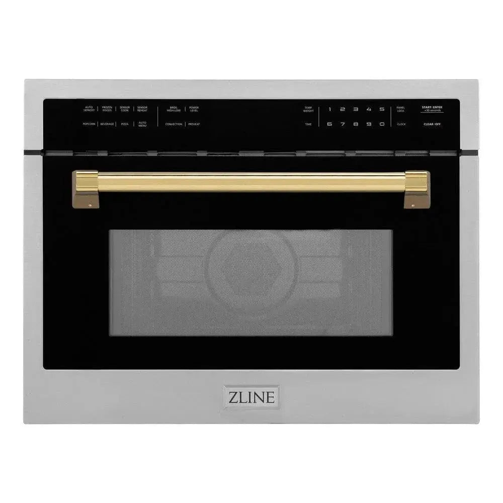 ZLINE 24" Convection Microwave, Stainless Steel, Gold MWOZ-24-G by Farmhouse Kitchen and Bath