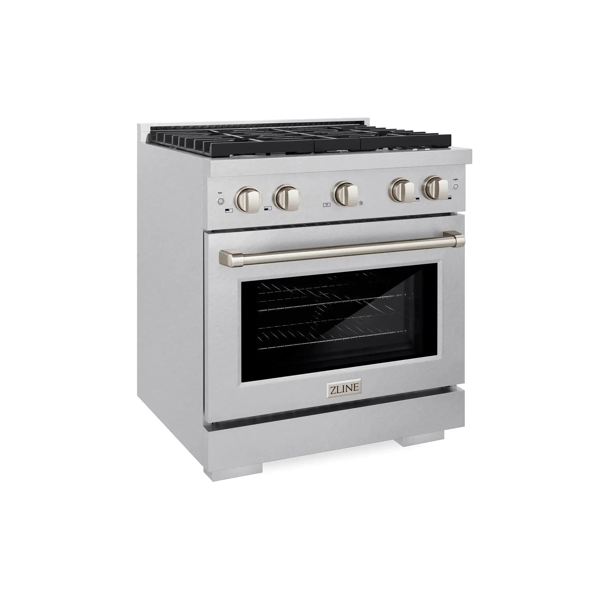 ZLINE 30"Paramount Dual Fuel Range DuraSnow® Stainless Steel SDRS-30 by Farmhouse Kitchen and Bath
