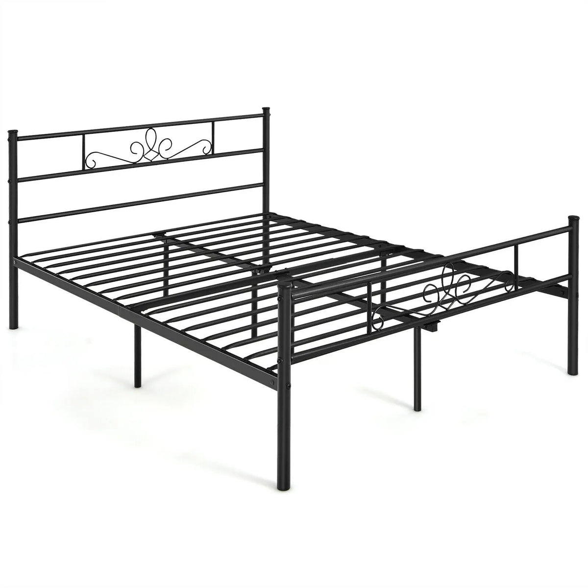 Twin/Full/Queen Size Metal Bed Frame with Headboard and Footboard, photo 9 of 10
