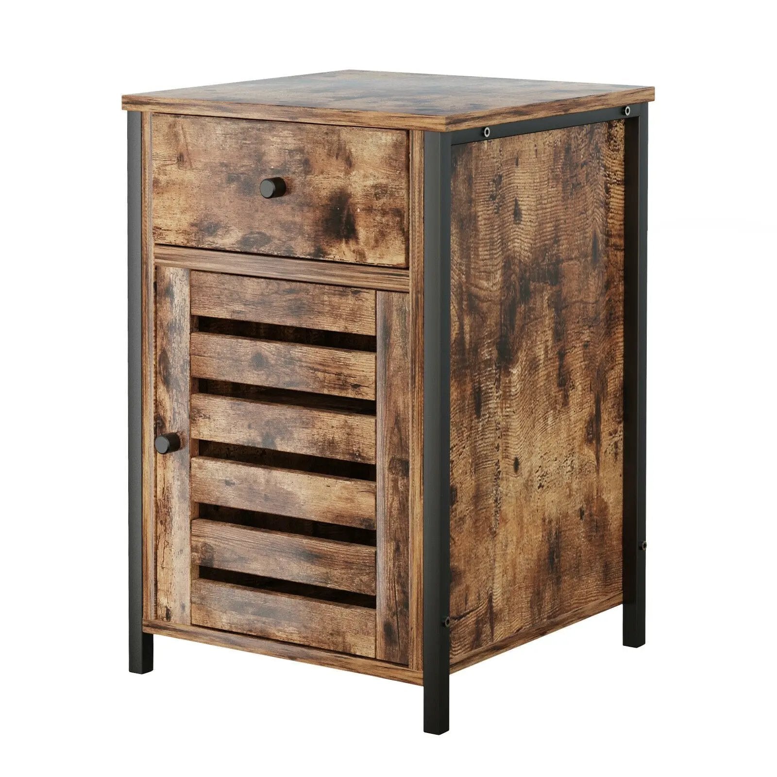 Industrial Nightstand with Drawer and Adjustable Shelf by DirectDeals