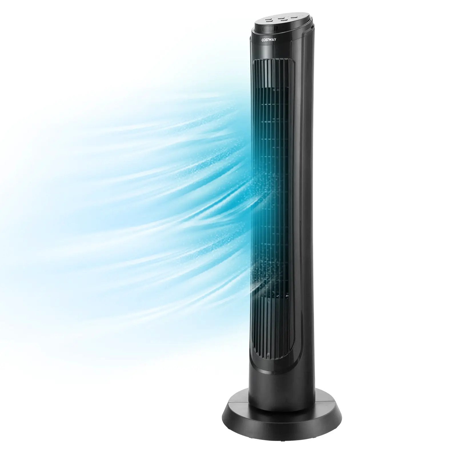 40 Inch Tower Fan with Remote 75Àö Oscillating Fan with 3 Wind Modes and 4 Wind Speeds-Black by DirectDeals