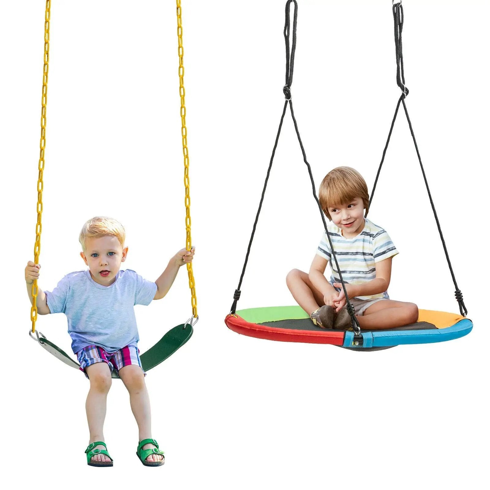2-Pack Swing Set Swing Seat Replacement and Saucer Tree Swing (Without Stand) by DirectDeals