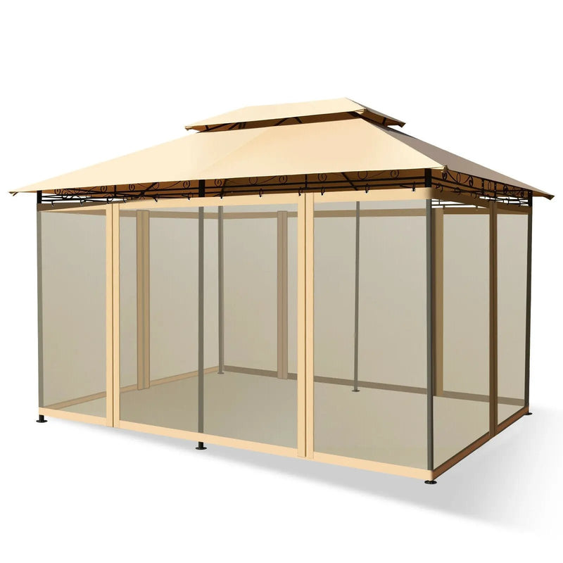 10 Feet x 13 Feet Tent Canopy Shelter with Removable Netting Sidewall by DirectDeals