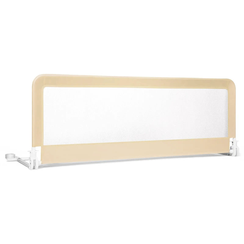 59 Inch Folding Breathable Baby Bed Rail Guard with Safety Strap by DirectDeals