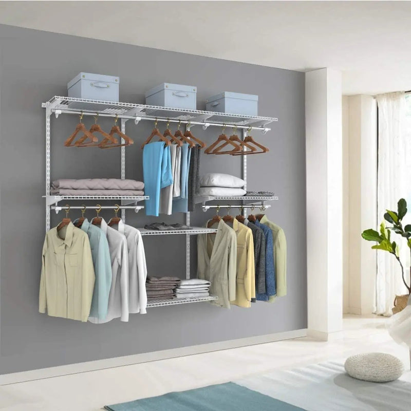 Adjustable Wall Mounted Closet Rack System with Shelf by DirectDeals