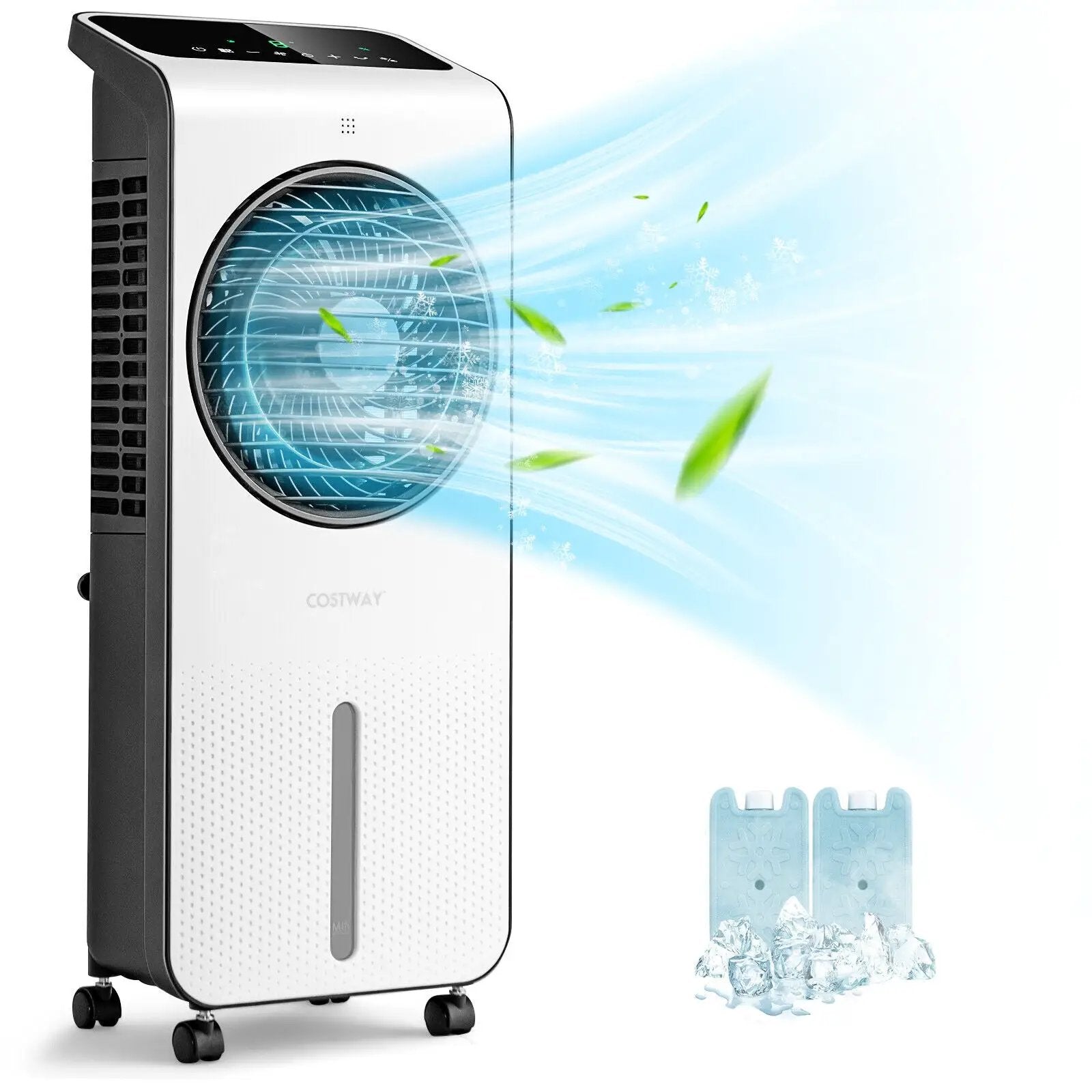 3-in-1 Evaporative Air Cooler with 12H Timer Remote-White by DirectDeals