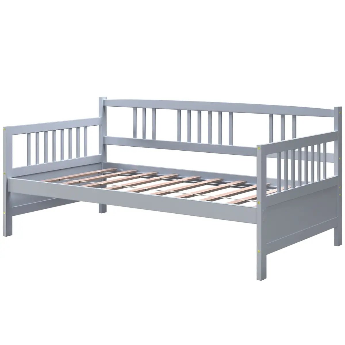 Twin Size Wooden Slats Daybed Bed with Rails, photo 9 of 10