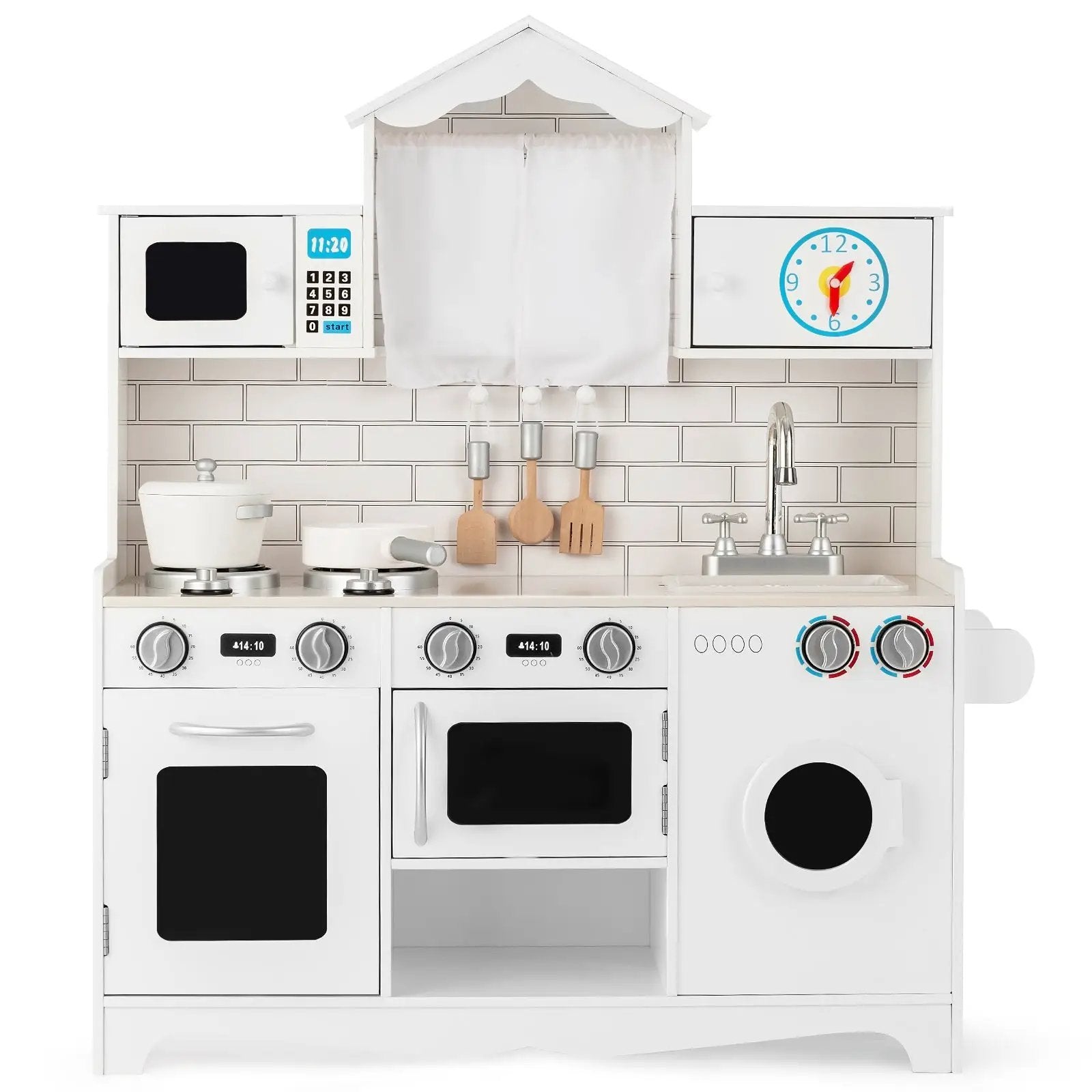 Wooden Kids Kitchen with Washing Machine by DirectDeals