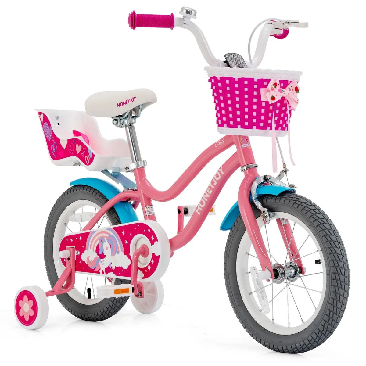 16 Inch Kids Bike with Training Wheels and Storage Basket, photo 3 of 10