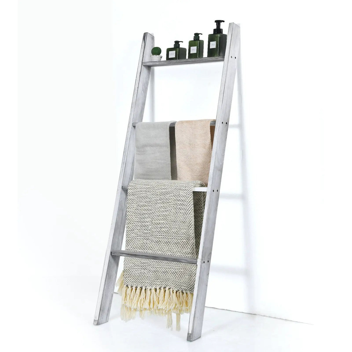 4-Tier Wall Leaning Ladder Shelf Stand, photo 3 of 9