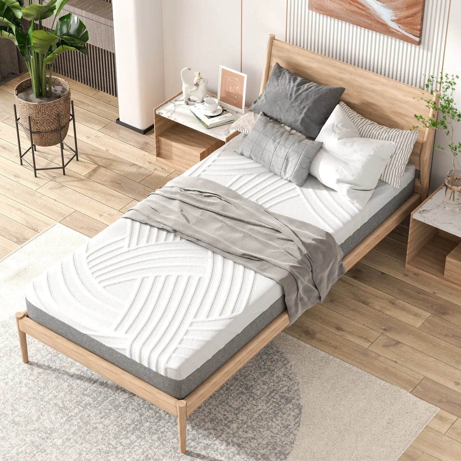 3D Bed Mattress Gel Memory Foam Convoluted Foam for Adjustable Bed by DirectDeals