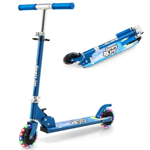 Folding Kick Scooter with 3 Adjustable Heights for Kids by DirectDeals