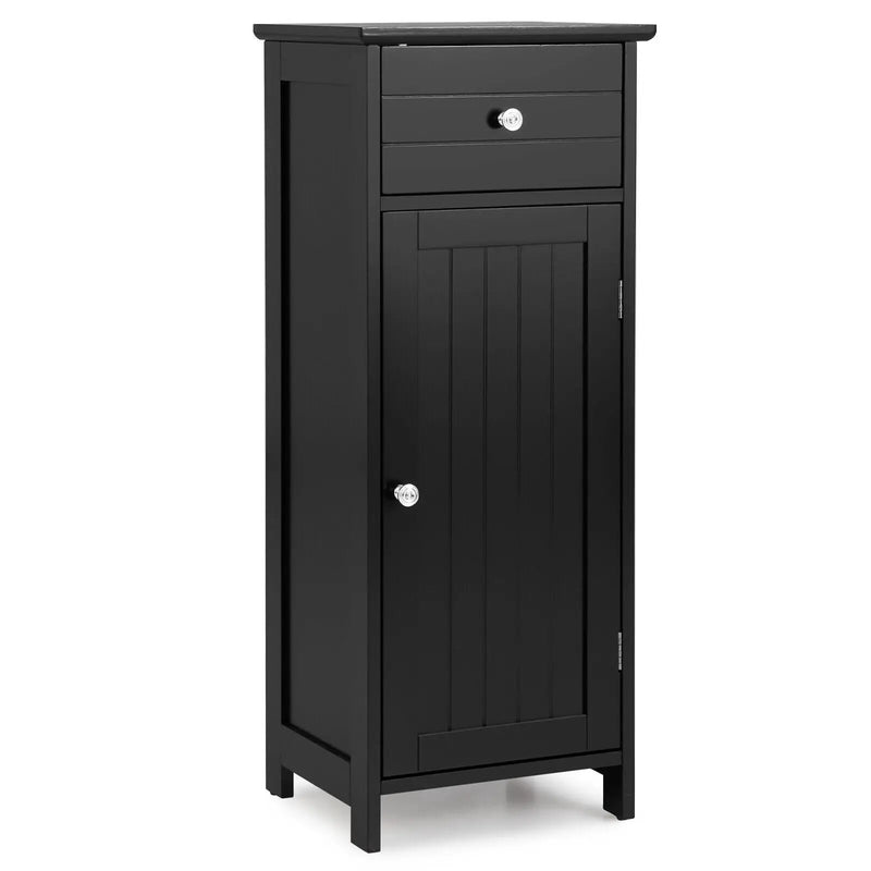Wooden Bathroom Floor Storage Cabinet with Drawer and Shelf by DirectDeals