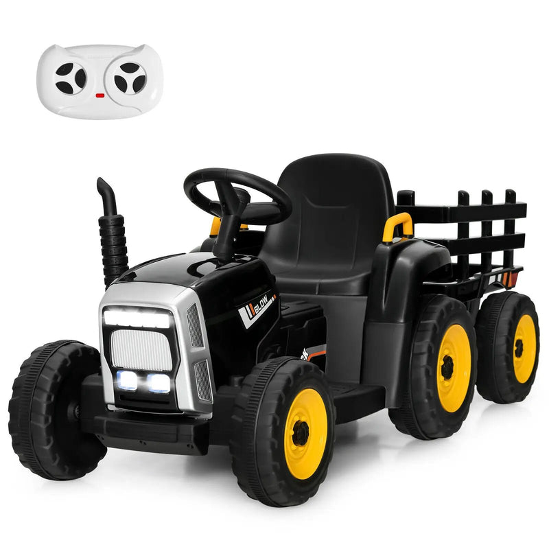 12V Ride on Tractor with 3-Gear-Shift Ground Loader for Kids 3+ Years Old by DirectDeals