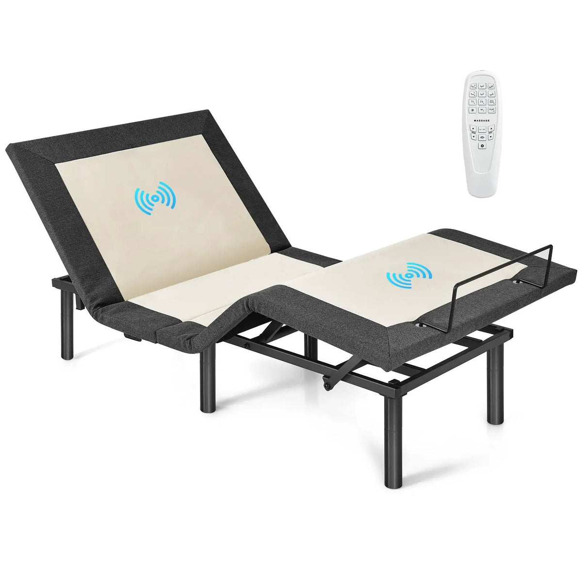 Queen Size Adjustable Bed Base Electric Bed Frame with Massage Modes, photo 8 of 16