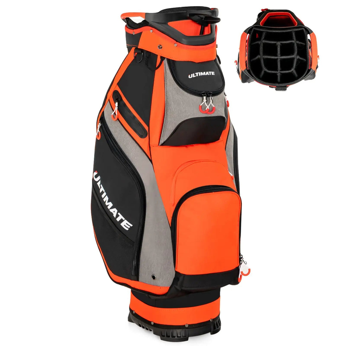 10.5 Inch Golf Stand Bag with 14 Way Dividers and 7 Zippered Pockets, photo 6 of 16