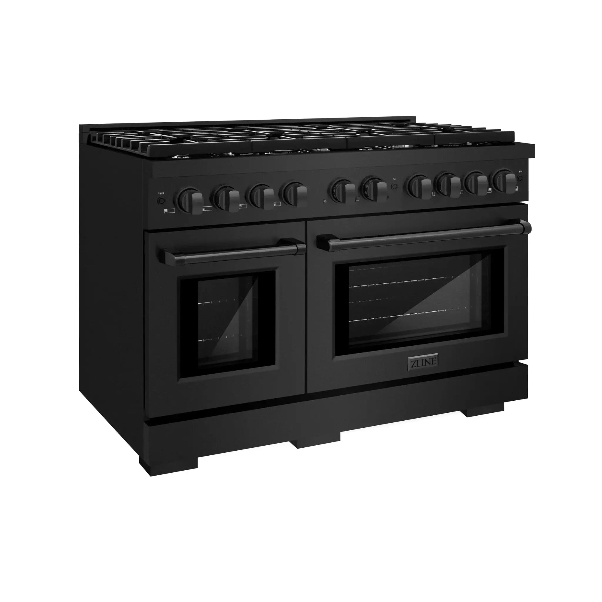 ZLINE 48"Paramount Dual Fuel Range Black Stainless Steel, SDRB-48 by Farmhouse Kitchen and Bath