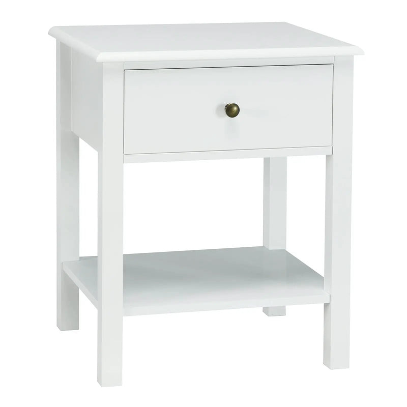 Nightstand End Table with Drawer and Shelf by DirectDeals