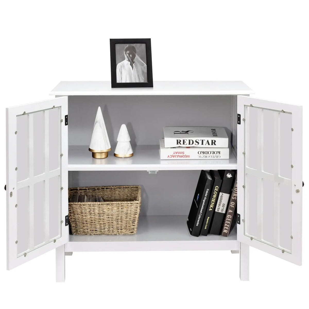 Glass Door Sideboard Console Storage Buffet Cabinet, photo 16 of 32