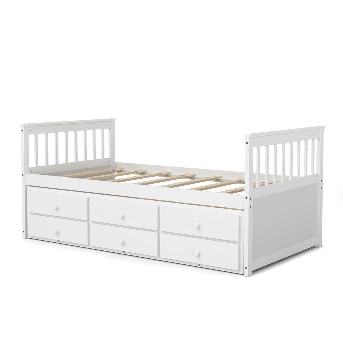 Twin Captain’s Bed with Trundle and 3 Storage Drawers, photo 4 of 10