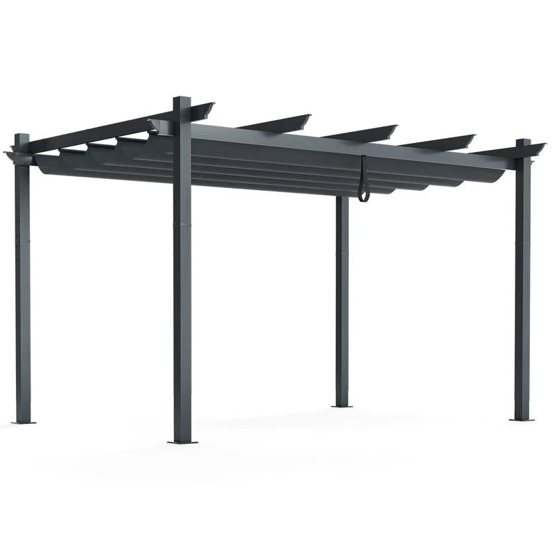 10 x 13 Feet Outdoor Aluminum Retractable Pergola Canopy Shelter by DirectDeals
