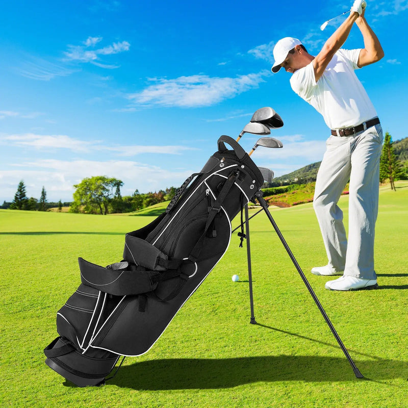 Golf Stand Cart Bag with 4 Way Divider Carry Organizer Pockets by DirectDeals
