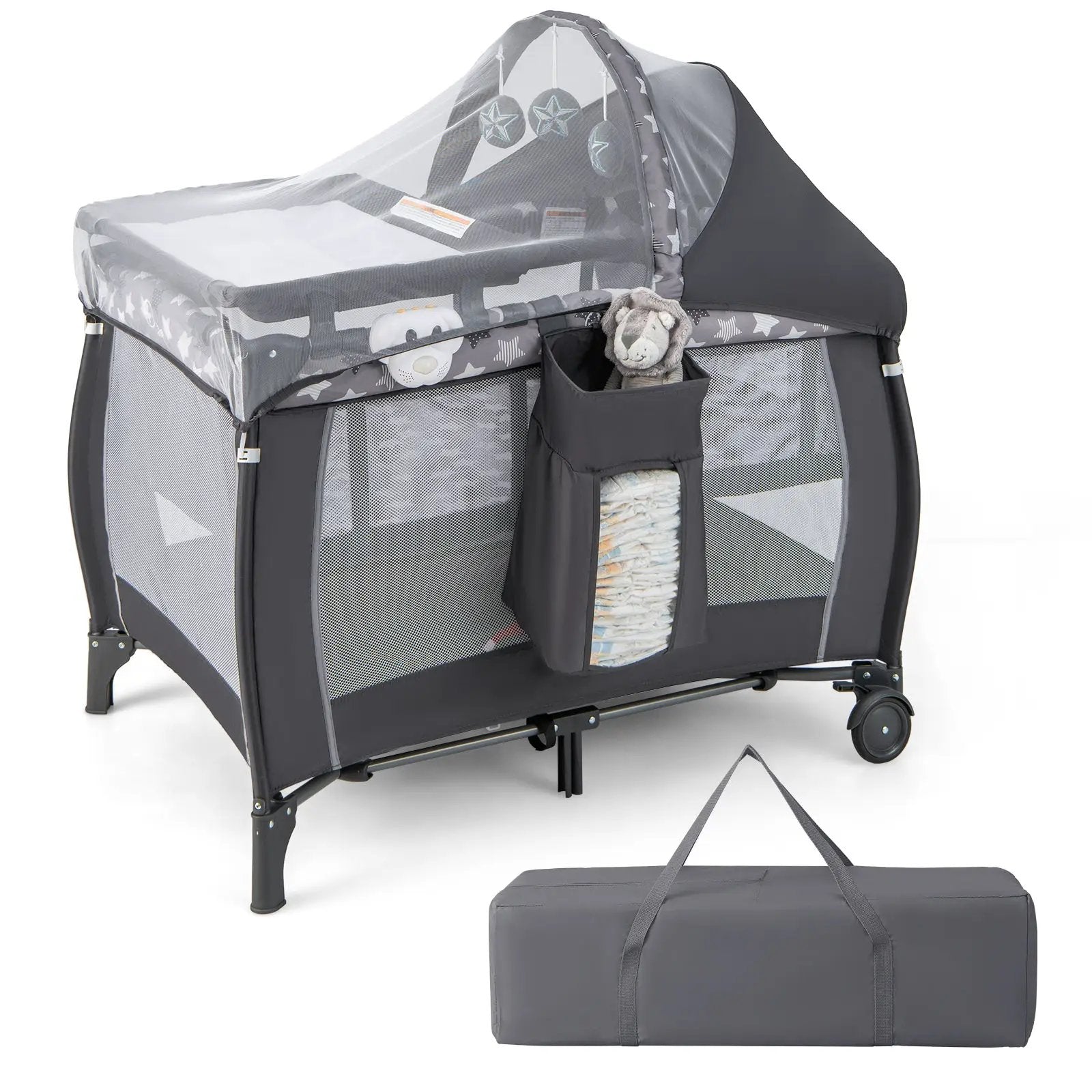 Portable Baby Nursery Center 4-in-1 Portable Travel Crib by DirectDeals