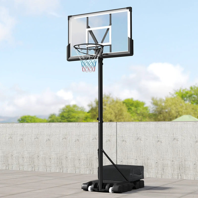Portable Basketball Hoop Outdoor Basketball Goal System Adjustable for Kids Teens Adults by DirectDeals