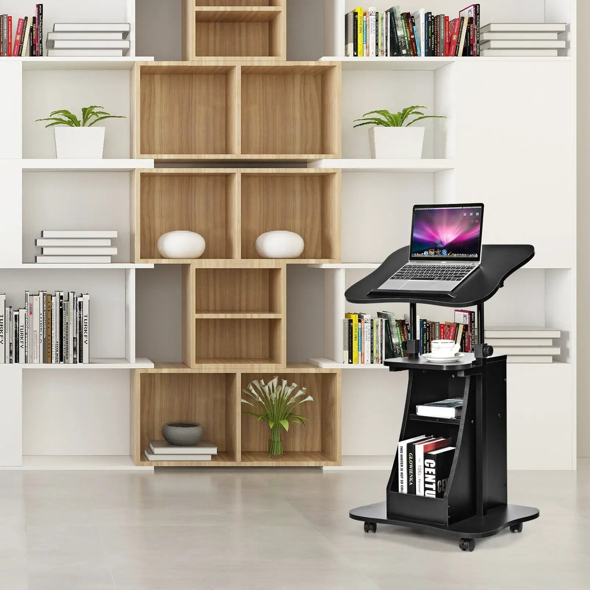 Sit-to-Stand Laptop Desk Cart Height Adjustable with Storage, photo 7 of 11