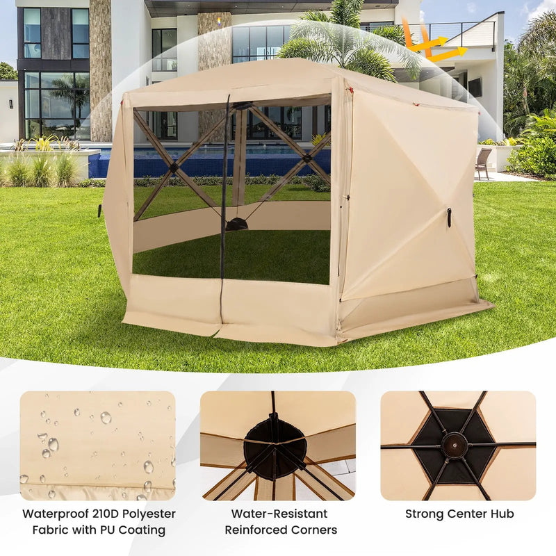 11.5 X 11.5 FT Pop-up Screen House Tent with Portable Carrying Bag by DirectDeals