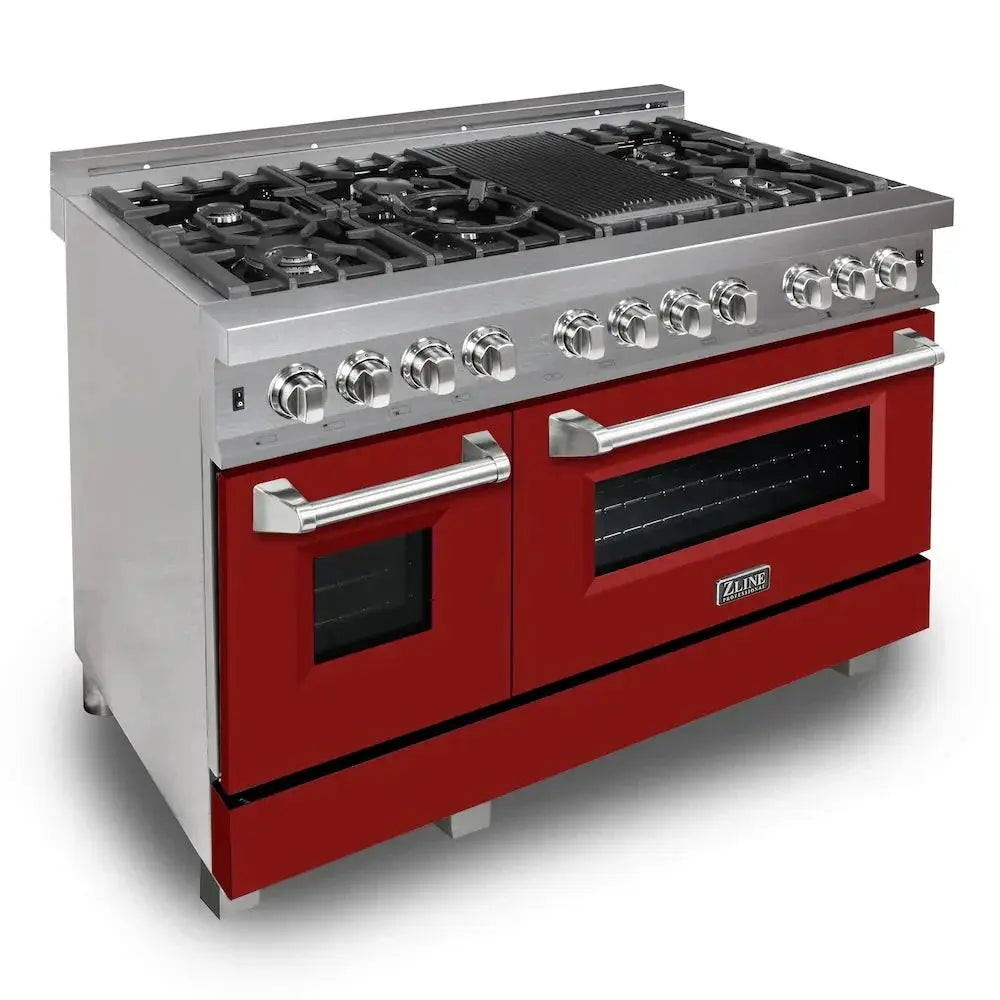 ZLINE 48" Bundle Range RAS-RM-48 & Range Hood 8654RM-48, 2KP-RASRMRH48 by Farmhouse Kitchen and Bath