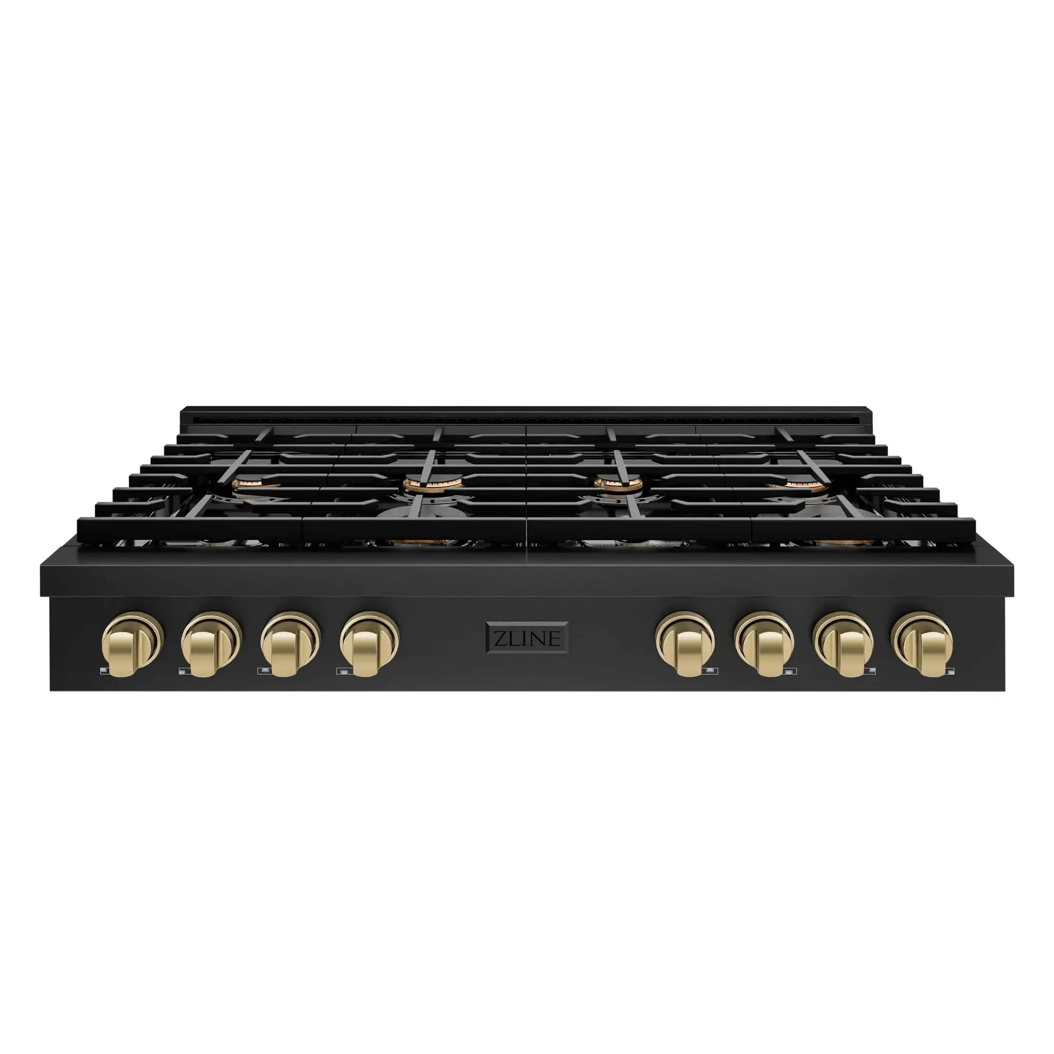 ZLINE 48" Paramount Gas Rangetop Black Stainless Steel Champagne Bronze SRTBZ-48-CB by Farmhouse Kitchen and Bath
