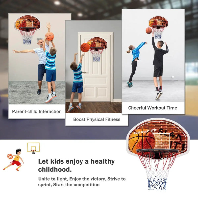 Wall Mounted Fan Backboard with Basketball Hoop and 2 Nets by DirectDeals