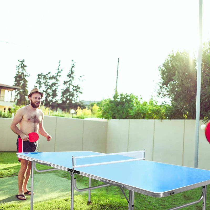 60 Inch Portable Tennis Ping Pong Folding Table with Accessories by DirectDeals