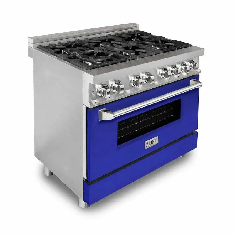 ZLINE 36" Bundle Range RA-BM-36 & Wall Range Hood KB-36, 2KP-RABMRH36 by Farmhouse Kitchen and Bath