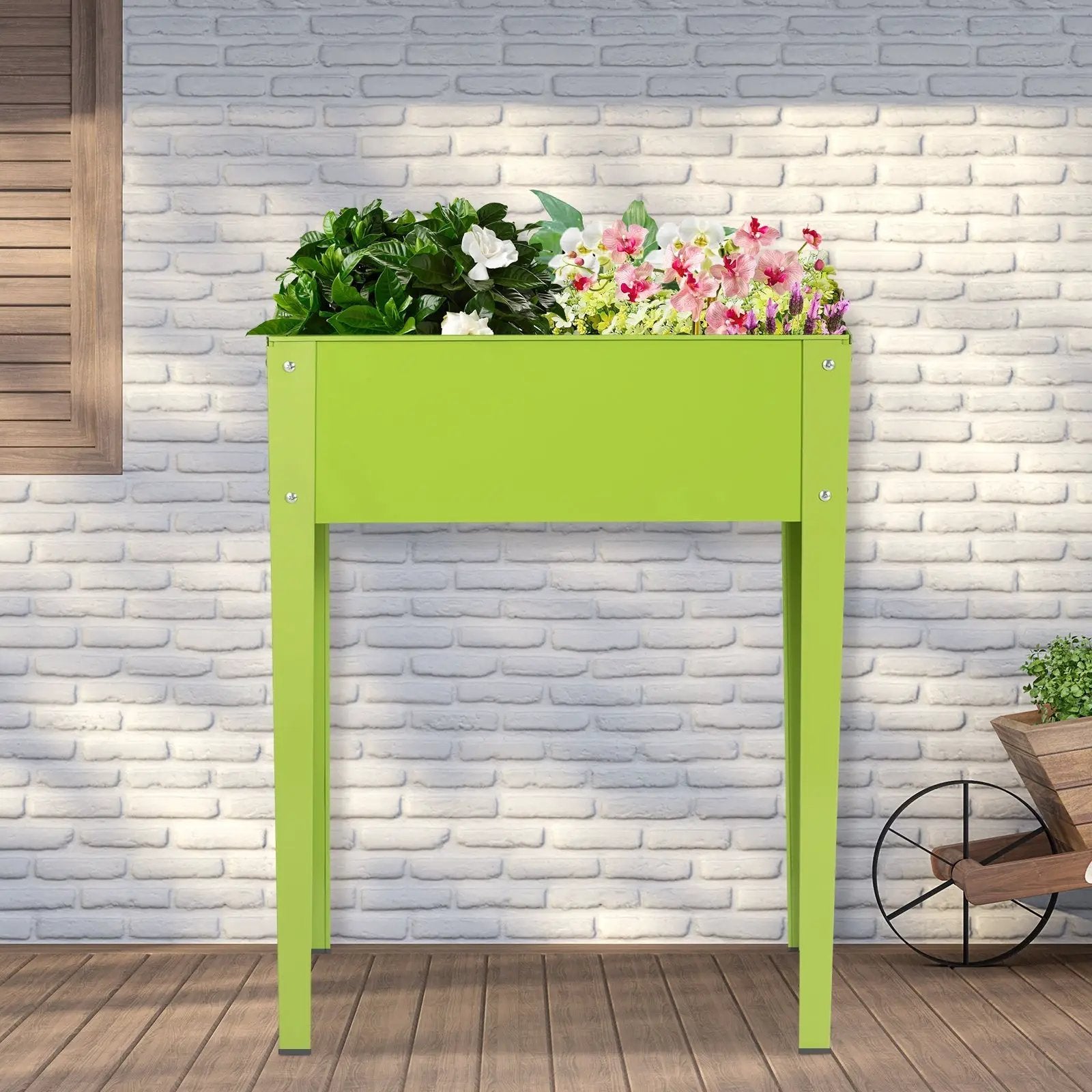 24.5 x 12.5 Inch Outdoor Elevated Garden Plant Flower Bed by DirectDeals