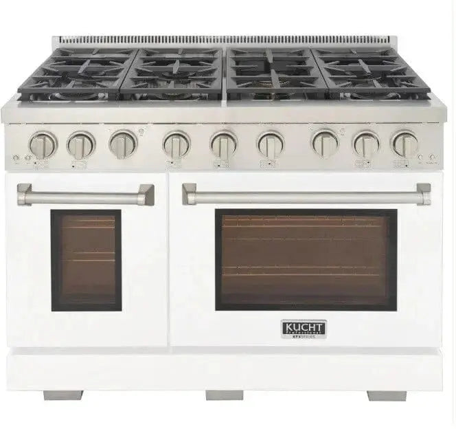 Kucht 48" Freestanding Professional Gas Range KFX4800X-W by Farmhouse Kitchen and Bath