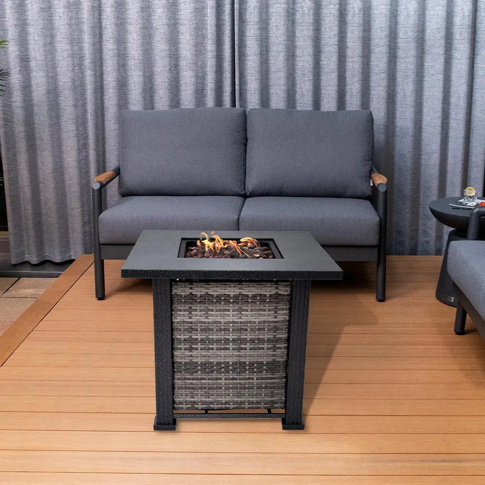 Outdoor Metal Fire Pit Table 50,000 BTUs - Propane Fuel Type by EnvelorHome