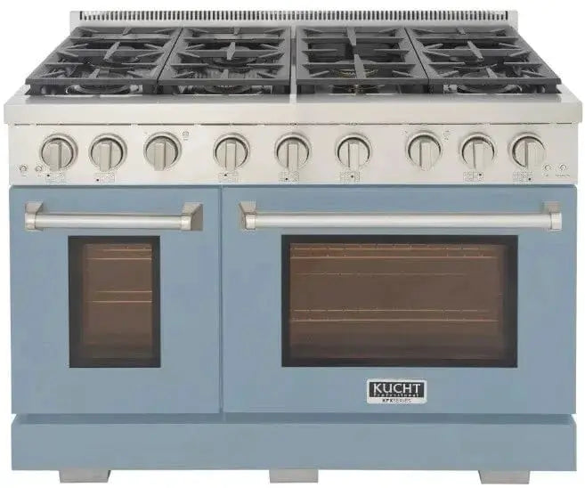 Kucht 48" Freestanding Professional Gas Range KFX4800X-LB by Farmhouse Kitchen and Bath