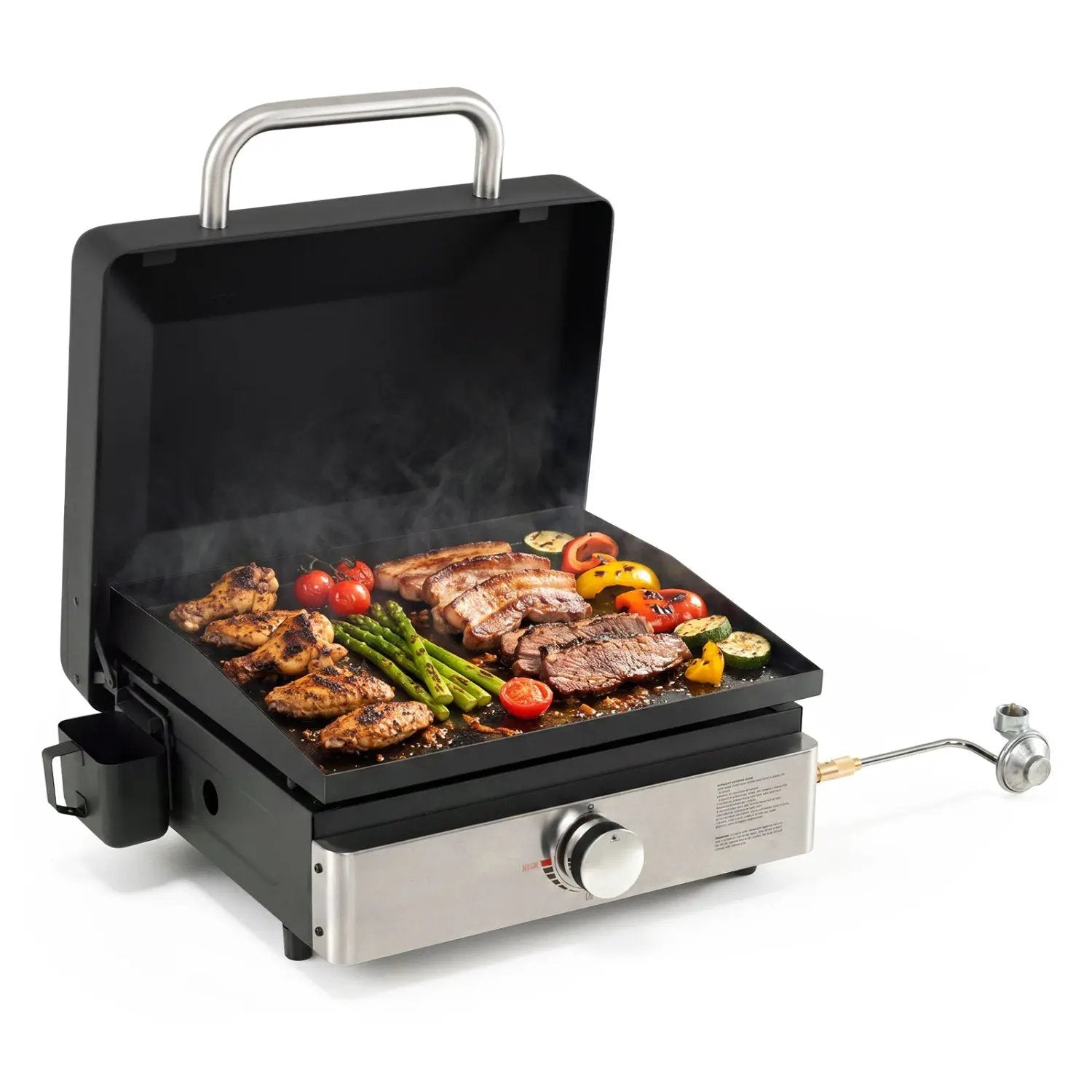 Portable Gas Griddle 1-Burner with Ceramic Non-Stick Plate by DirectDeals